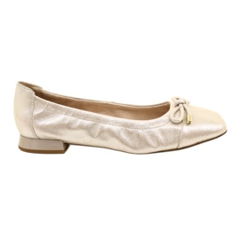 Caprice Ballerinas női cipő íj 9-22104-20 354 Taupe Sue.Met ezüst