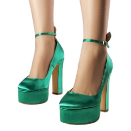 Lila zöld magassarkú pumpák