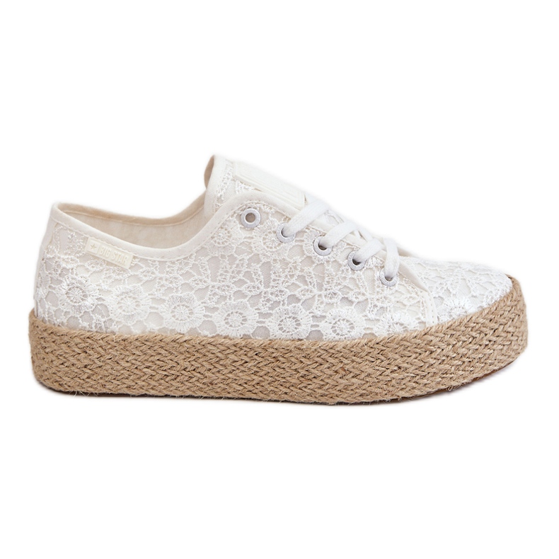 Női Big Star fonott platform tornacipő LL274199 fehér