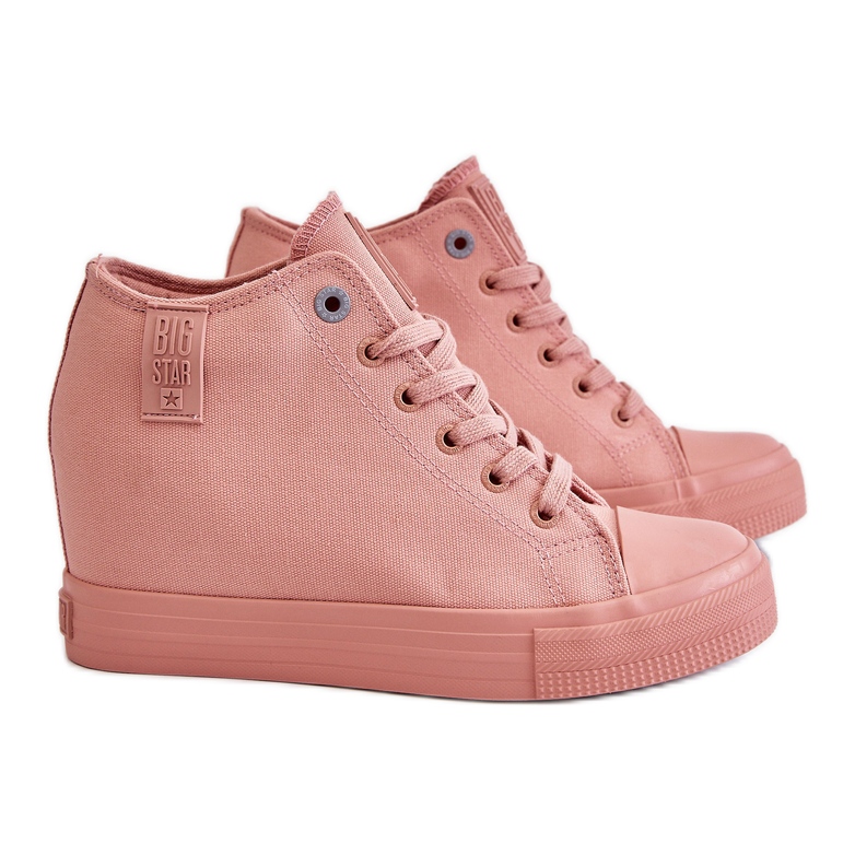 Hidden Wedge High Sneakers Big Star LL274036 Pink rózsaszín