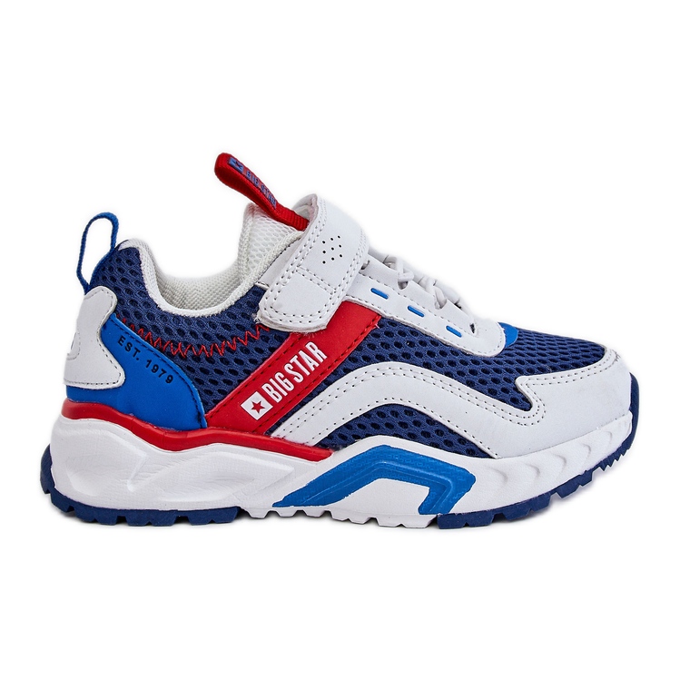 Gyermek sportcipő tépőzárral Big Star JJ374259 fehér és sötétkék színben sokszínű