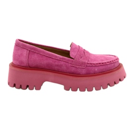 Velúr mokaszin Filippo DP4586/23 FH Fuchsia rózsaszín