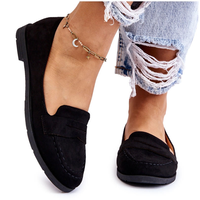 Kényelmes velúr női naplopók, fekete Lucca Kényelmes velúr női naplopók, fekete Lucca