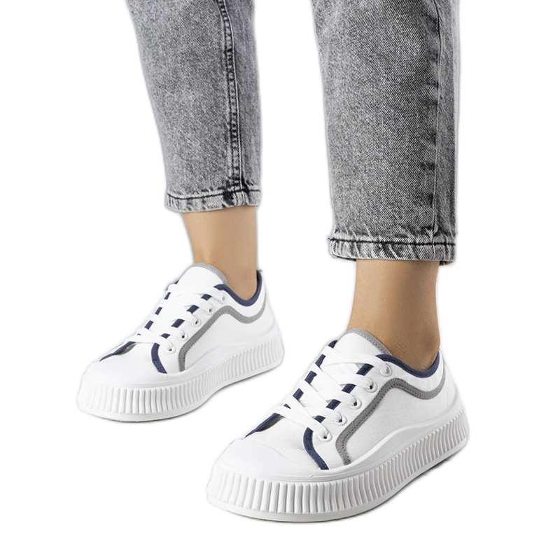 Johanna fehér platform tornacipő