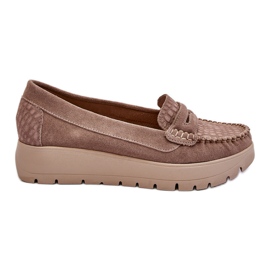 Lemar Milana Suede Platform Loafers Sötétbézs Lemar Milana Suede Platform Loafers Sötétbézs