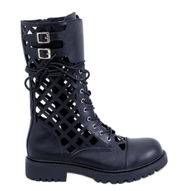 BM Brady fekete áttört csizma