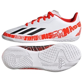 Adidas X Speedportal.4 Messi In Jr GW8400 focicipő fehér fehér Adidas X Speedportal.4 Messi In Jr GW8400 focicipő fehér fehér