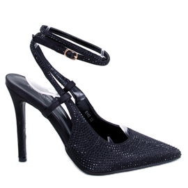 BM Bonnie Black kövekkel megkötött csapok fekete BM Bonnie Black kövekkel megkötött csapok fekete