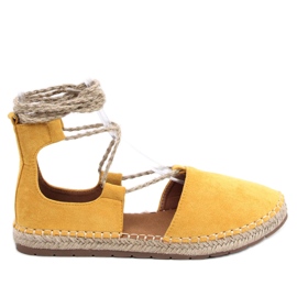 BM Espo Yellow bokakötős espadrillák sárga