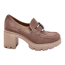 Lemar Elegáns Brogues a sarkán sötét ezüst bézs díszítéssel Harmell Lemar Elegáns Brogues a sarkán sötét ezüst bézs díszítéssel Harmell