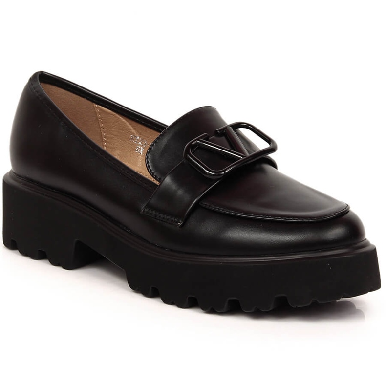 Női magassarkú és fekete platformcipő Vinceza 16380