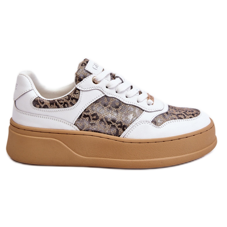 Kényelmes női sportcipő GOE LL2N4052 fehér-bézs