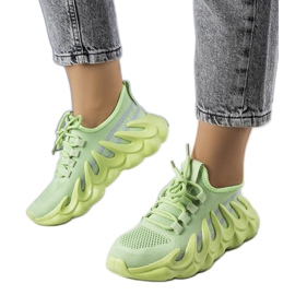 Zöld tornacipő divatos Beth talpon