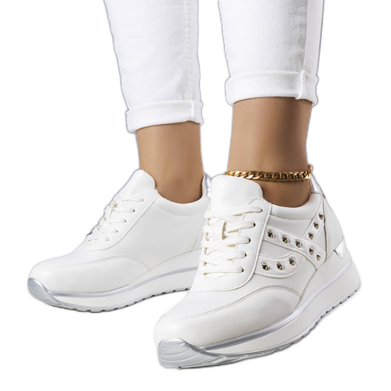 PA1 Mely fehér tornacipő vastag talppal