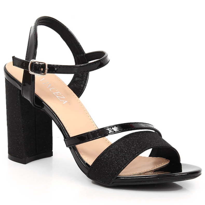 Női brokát fekete szandál Vinceza 2255 poszton