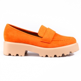 Vinceza női narancssárga velúr cipő