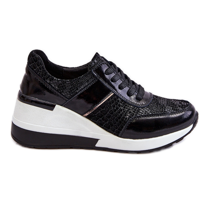 S.Barski Crosby női bőr sneakers fekete