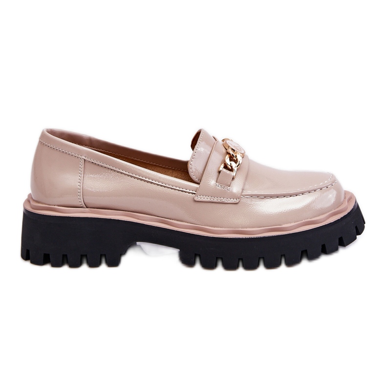 S.Barski Lakkozott Platform Loafers Beige Ronin bézs