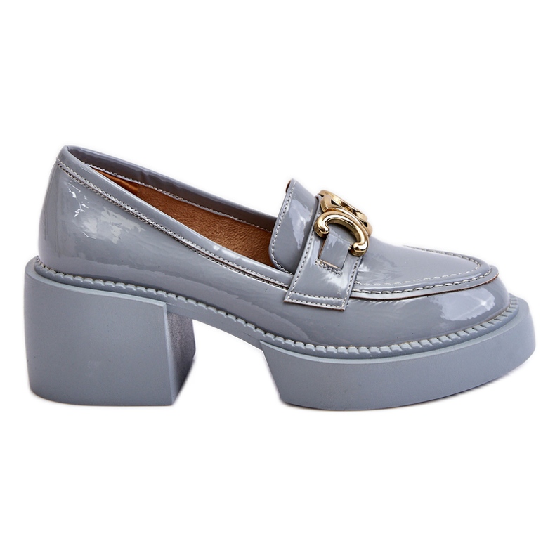 S.Barski Divatos pumpák vaskos sarkú világoskék Imani