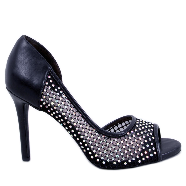 BM Üveg fekete nyitott orrú sarok