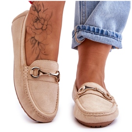 FC3 Klasszikus velúr cipők bézs Arla díszítéssel