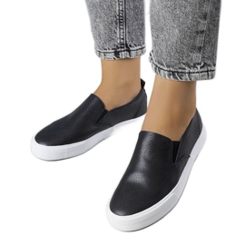 PA1 Shelia fekete eko-bőr tornacipő