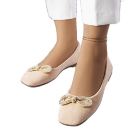 Bézs balerinák Gaillou masnival Bézs balerinák Gaillou masnival