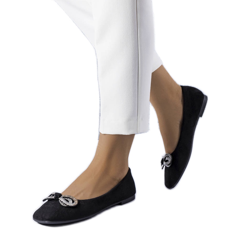 Fekete balerinák Gaillou masnival