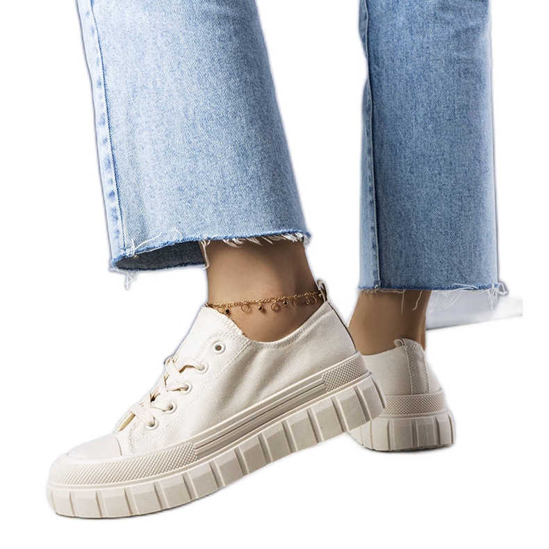 PA1 Laverne bézs színű platform tornacipő