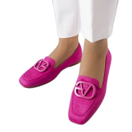 Rózsaszín balerinák szögletes orrral a Carrière-től Rózsaszín balerinák szögletes orrral a Carrière-től