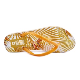 Divatos női papucs Big Star LL274819 sárga