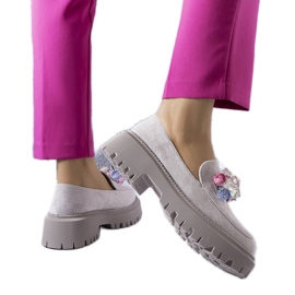 PA1 Szürke brogues kristályokkal a Levasseur-től