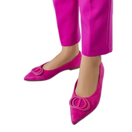 Rózsaszín balerinák Grignon öko velúrból Rózsaszín balerinák Grignon öko velúrból