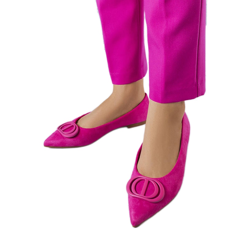 Rózsaszín balerinák Grignon öko velúrból
