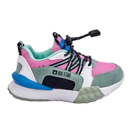 Gyermek sportcipők Memory Foam System Big Star LL374219 rózsaszín-zöld