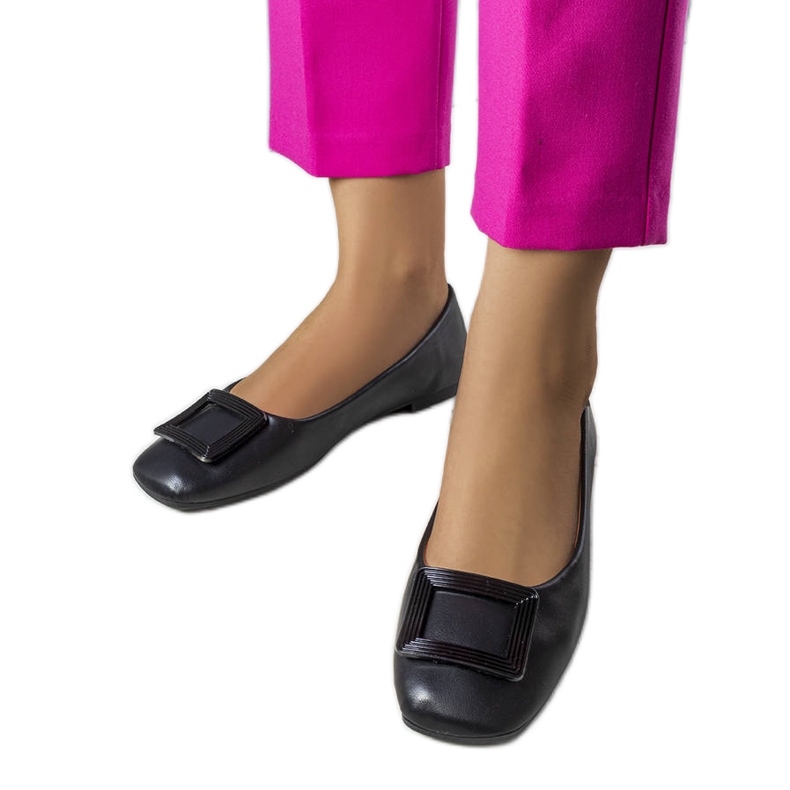 Fekete balerinák Sheller csattal