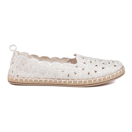 W. Potocki Női áttört balerina Potocki fehér