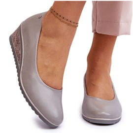 Vinceza Szürke Graysen Classic Wedge szivattyúk