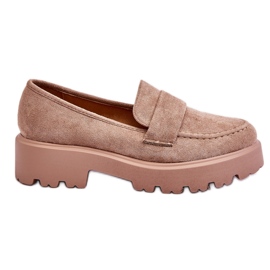 Vinceza Klasszikus Suede Loafers Loafers Beige Corrin bézs
