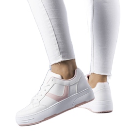 BM Fehér és rózsaszín platformos tornacipő a Trépanitól