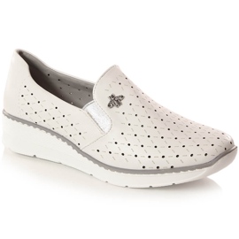 Női áttört ékcipő fehér Jezzi MR1840-12