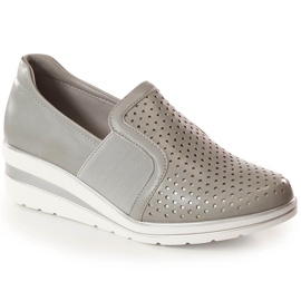 Női szürke áttört ékcipő Jezzi MR1738-17