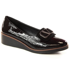 Női fekete lakkozott ékcipő Jezzi RMR2265-3