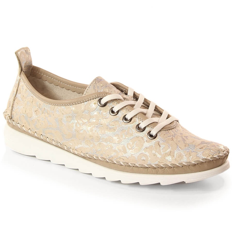 Bőr világos női sportcipő bézs Artiker 52C0691