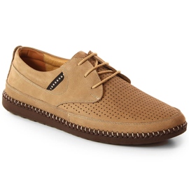 Férfi könnyű bézs áttört bőrcipő T.Sokolski Sar W21-913 barna