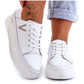 Vinceza Női Bőr Platform Sportcipő Fehér Saul Vinceza Női Bőr Platform Sportcipő Fehér Saul