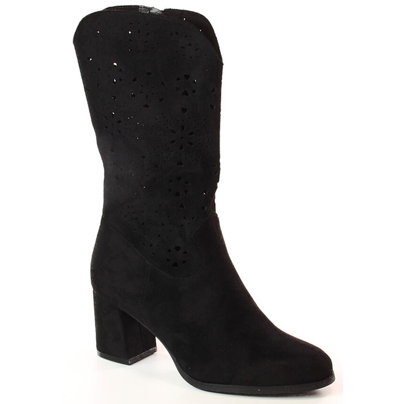 M. DASZYŃSKI Női fekete tavaszi cowboy csizma M.Daszyński SA156-11 M. DASZYŃSKI Női fekete tavaszi cowboy csizma M.Daszyński SA156-11