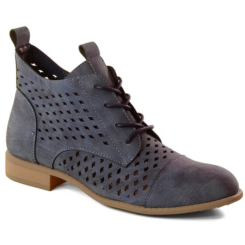 Női tavaszi áttört kék csizma Jezzi ASA142-45