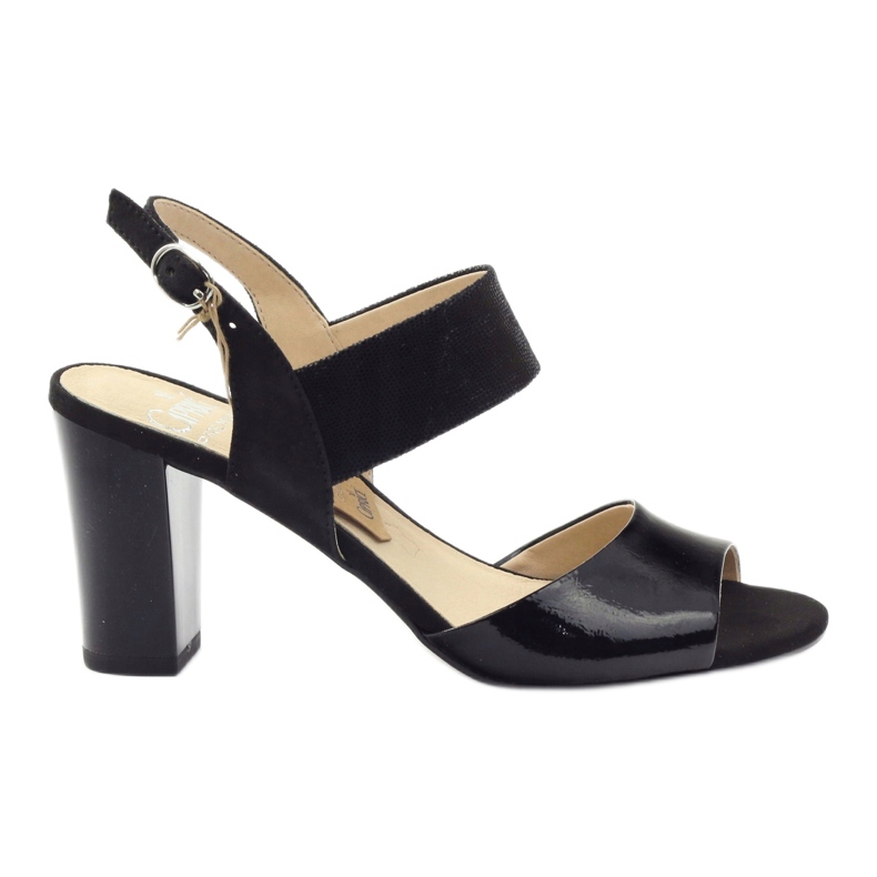 Caprice lakkos szandál női cipő 28307 fekete