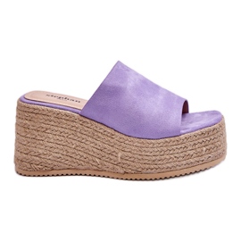 FS1 Női Wedge And Platform papucs Lila Ysabel